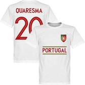 Portugal Quaresma 20 Team T-Shirt - Wit - S