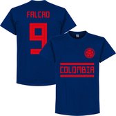Colombia Falcao 9 Team T-Shirt - Navy Blauw - XXL