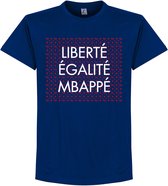 LibertÃ©, Ã‰galitÃ©, MbappÃ© KM Pattern T-Shirt - Blauw - L