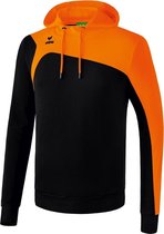 Erima Club 1900 2.0 Sweater met Capuchon Zwart-Oranje Maat XL