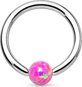 Opal Roze Ball Closure Ring 1.2x6