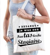 Cadeau tas naturel katoen met de tekst Fantastische stagiaire - kadotasje / shopper voor stagiaire dames