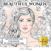 Color Therapy (Beautiful Women): An adult coloring (colouring) book with 35 coloring pages