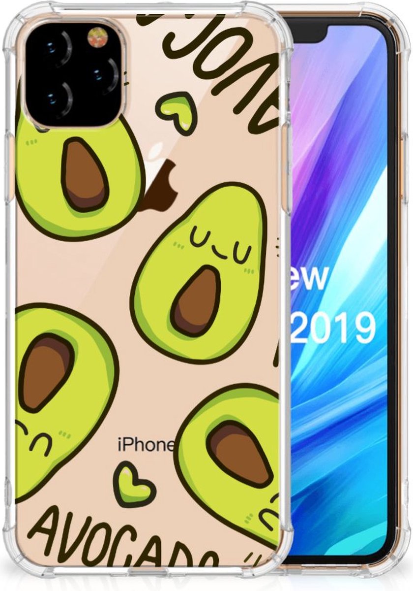 Apple iPhone 11 Pro Max Stevig Bumper Hoesje Avocado Singing