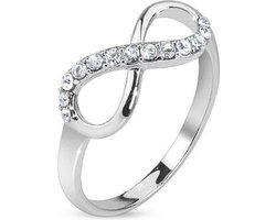Ring Dames - Ringen Dames - Ringen Vrouwen - Zilverkleurig - Zilveren Kleur - Ring - Met Oneindigheid Symbool - Infin