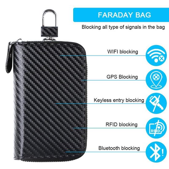 Awapow Signaal Blokkerende Faraday Tas Mobiele Telefoon Anti-Diefstal Afschermende Tas RFID Autosleutel Bescherming Opbergkoffer Auto Accessoires kopen vanaf een prijs van 47