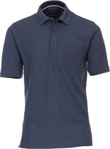 Casa Moda Polo Berlijns Blauw Plain Met Borstzak - M