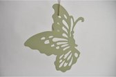 Decoratiehangers - Vlinder 25x30cm Lichtgroen Lasercut