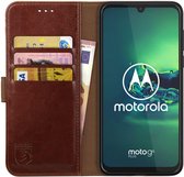 Rosso Element Motorola Moto G8 Plus Hoesje Book Cover Bruin