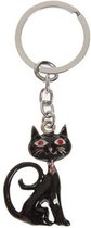 Nektar Sleutelhanger - Cat Design - Swarowski Steen - Zwart