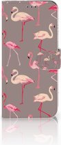 Geschikt voor Samsung Galaxy A50 Telefoonhoesje met Pasjes Flamingo