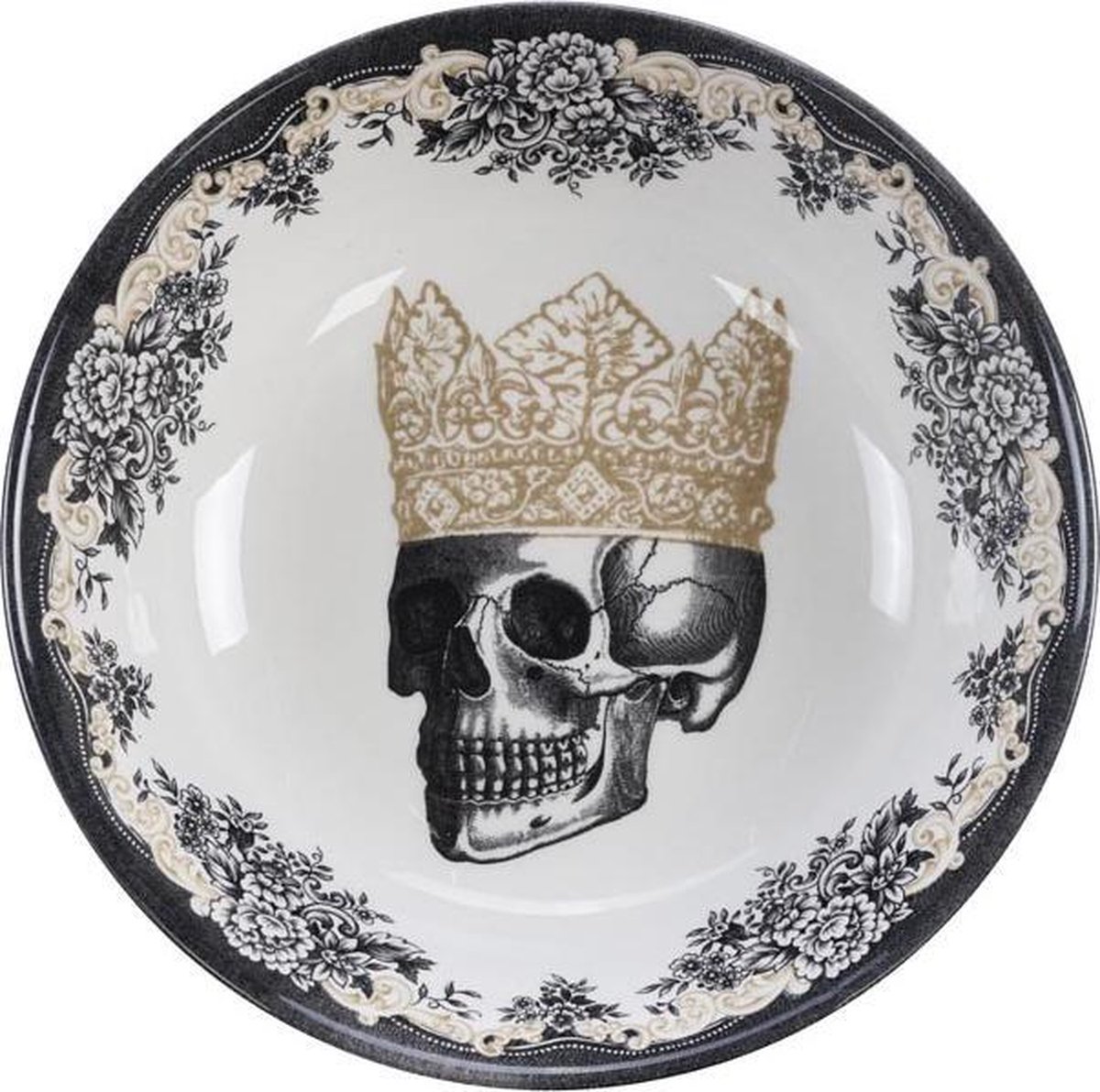 Homelab - Skull Design Crown Deep Cereal Bowl - kom -19x5cm 700ml