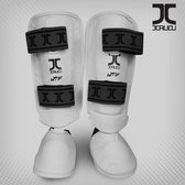 Taekwondo-scheen/wreef-beschermers JCalicu | WT | wit (Maat: S)