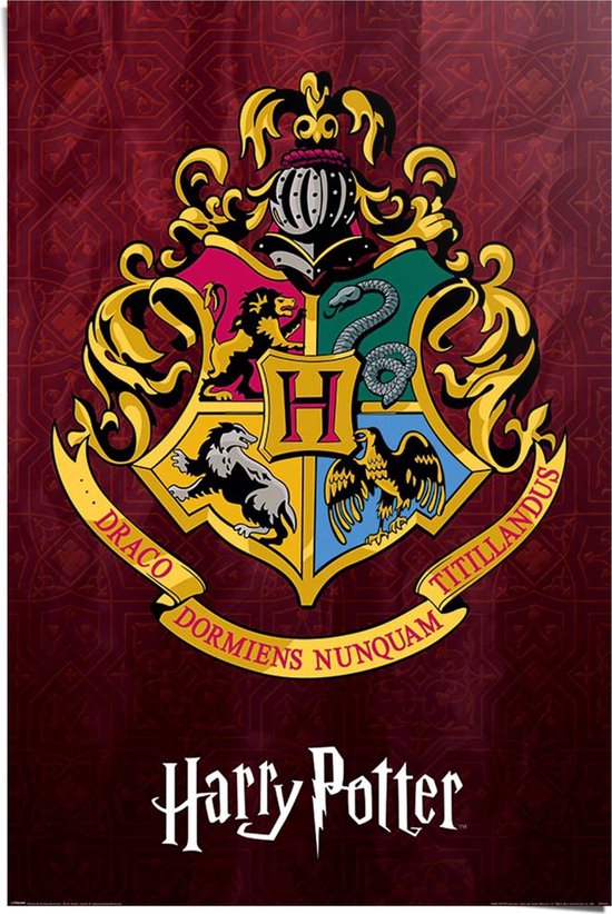 behuizing Kolibrie compenseren Harry Potter Zweinstein school embleem - Poster 61 x 91.5 cm | bol.com