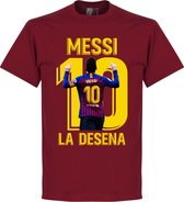 Messi La Desena T-Shirt - Chilli Rood - M