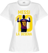 Messi La Desena Dames T-Shirt - Wit - M