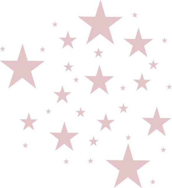 Sticker mural étoiles roses