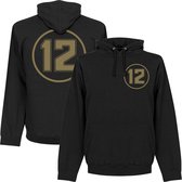 Senna 12 Retro Hooded Sweater - Zwart  - XXL