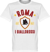 AS Roma Established T-Shirt - Wit  - S