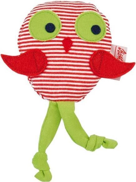 Käthe Kruse Grab Figurine Hibou Rouge / Vert 14 Cm