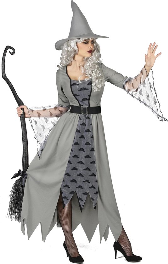 LUCIDA - Grijs heksen kostuum voor vrouwen - M | bol.com