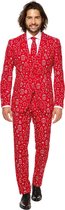 OppoSuits Iconicool - Mannen Kostuum - Rood - Kerst - Maat 58