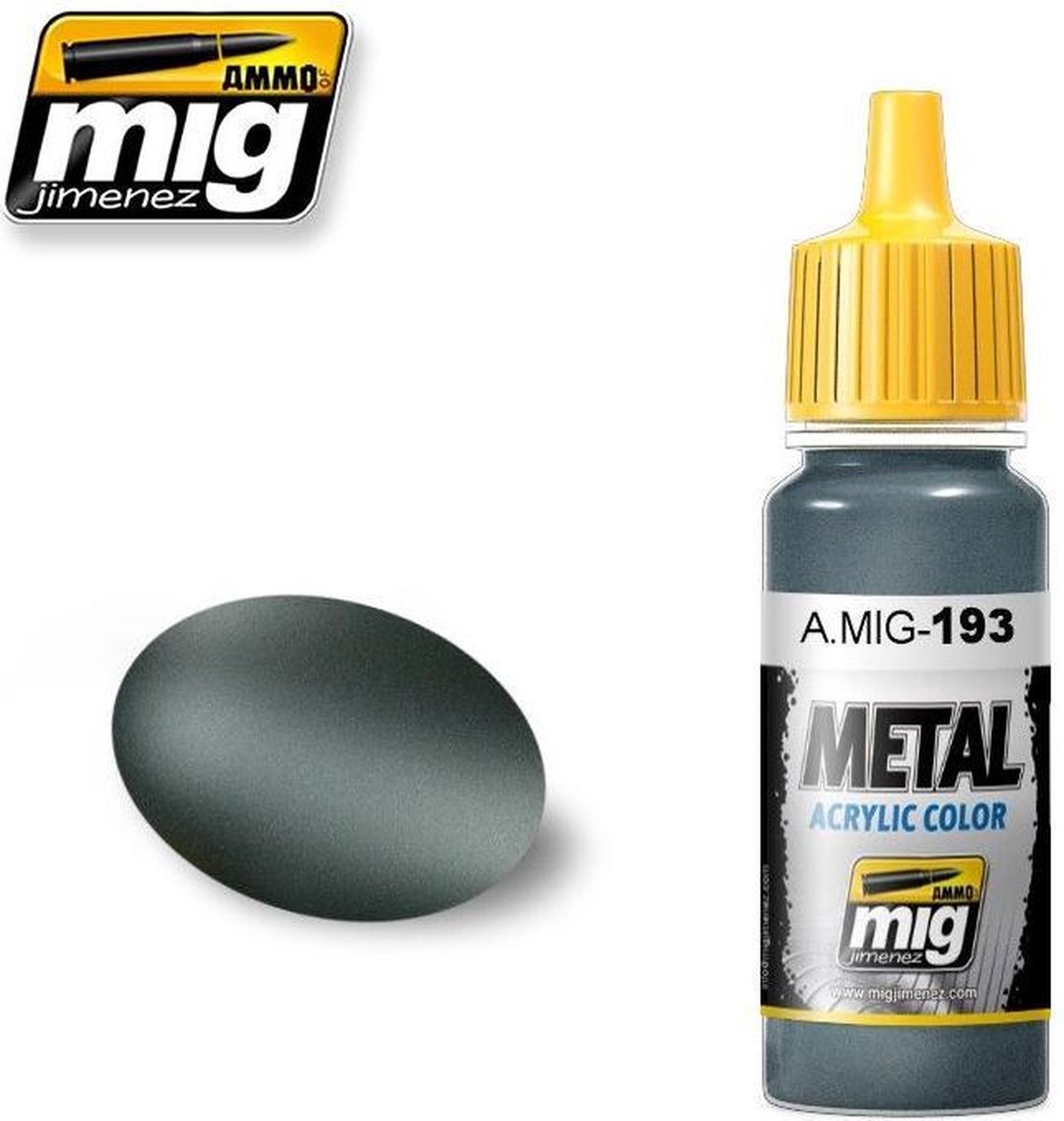 AMMO MIG 0193 Bluish Titanium - Acryl Verf flesje