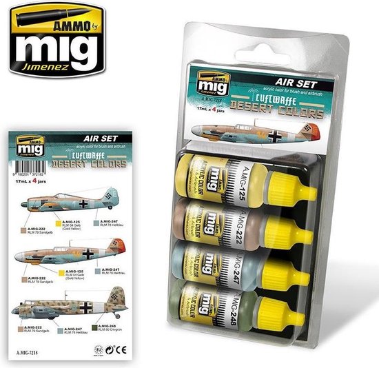 Foto: Aircraft paint sets luftwaffe desert colors a mig 7218