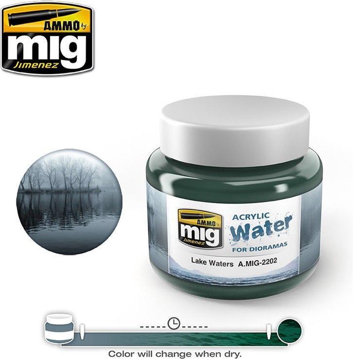 AMMO by MIG 2202 Lake Waters – Realistisch Watereffect voor Meren en Moerassen – 250 ml