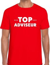 Top adviseur beurs/evenementen t-shirt rood heren XL