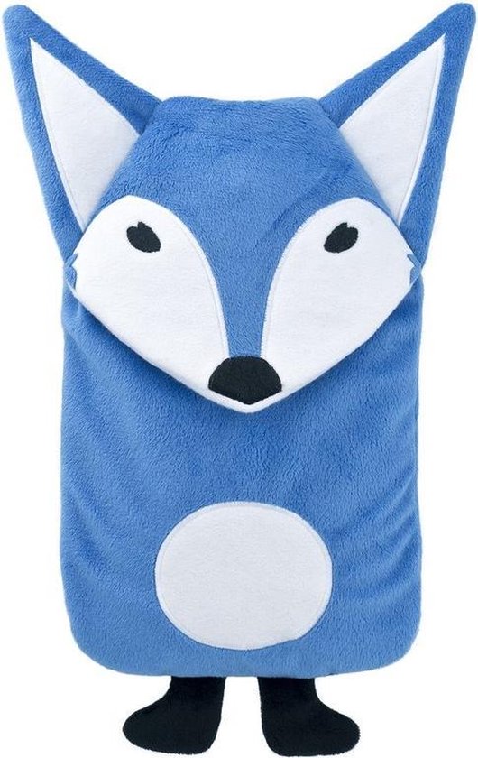Verplicht Broek verantwoordelijkheid Kruik met vosje hoes blauw 0,8 liter - warmwaterkruik vossen knuffel voor  kinderen | bol.com