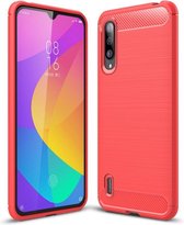 Armor Brushed TPU Back Cover - Xiaomi Mi 9 Lite Hoesje - Rood