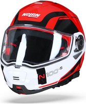 Nolan N100-5 Consistency Corsa Rood N-Com 023 Integraalhelm - Motorhelm - Maat S
