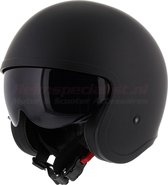 LS2 Spitfire OF599 matt black - ECE goedkeuring - Maat XXL - Jethelm - Scooter helm - Motorhelm - Zwart