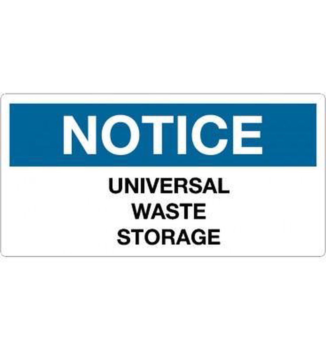Sticker 'Notice: Universal waste storage' 100 x 50 mm | bol.com