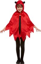 SMIFFYS - Rode fluweelachtige kleine duivel cape voor kinderen - Accessoires > Capes