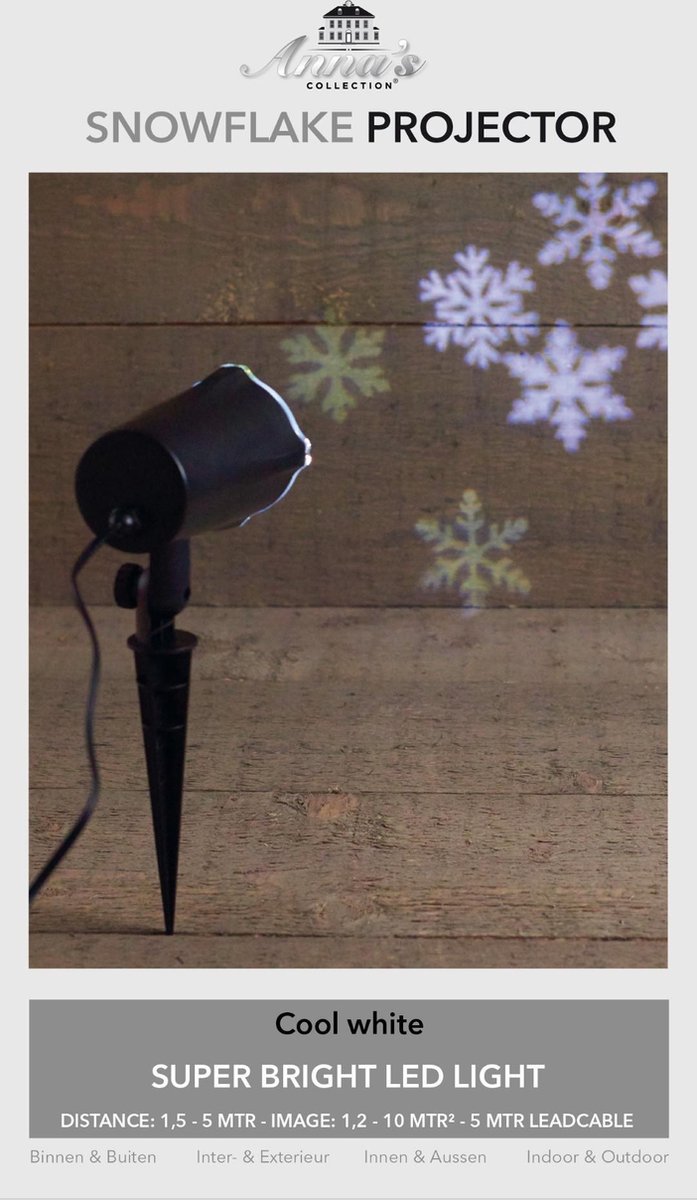 Projecteur de Noël Dolami LED Snowflake - Spot de chute de neige
