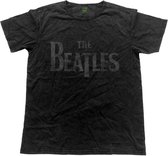 The Beatles Heren Tshirt -S- Vintage Logo Zwart