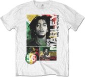 Bob Marley Heren Tshirt -L- 56 Hope Road Rasta Wit