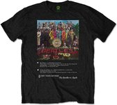 The Beatles Heren Tshirt -S- Sgt Pepper 8 Track Zwart