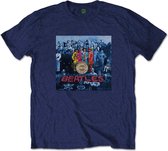 The Beatles Heren Tshirt -S- Sgt Pepper Blue Blauw