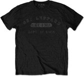 Def Leppard Heren Tshirt -M- Collegiate Logo Zwart