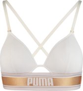 Puma - Dames - Long Line Padded Bralette Wit Koper - Multicolor - M