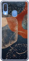 Samsung Galaxy A40 siliconen hoesje - Abstract Terracotta - Soft Case Telefoonhoesje - Multi - Print