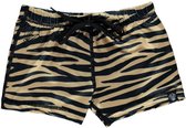 Beach & Bandits - UV Zwemshorts voor kinderen - Tiger Shark - Bruin - maat 104-110cm