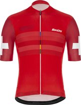 Santini Fietsshirt korte mouwen Heren Rood Wit - S/S Jersey Grandi Campioni Cowboy - 3XL