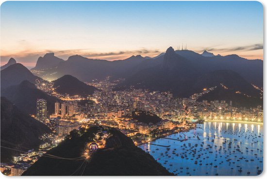 Bureau onderlegger - Muismat - Bureau mat - Brazilië - Rio de Janeiro -  Zonsondergang... | bol.com
