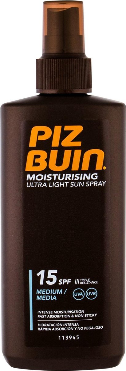 Piz Buin - Moisturising Ultra Light Sun Spray Spf15 - Moisturizing Sun Spray With Uv Protection