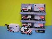 Politie Met Paardentrailer Diecast Pull-back 25 Cm Wit