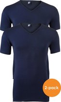 Alan Red stretch T-shirts Oklahoma (2-pack) - V-hals - donker blauw -  Maat XL
